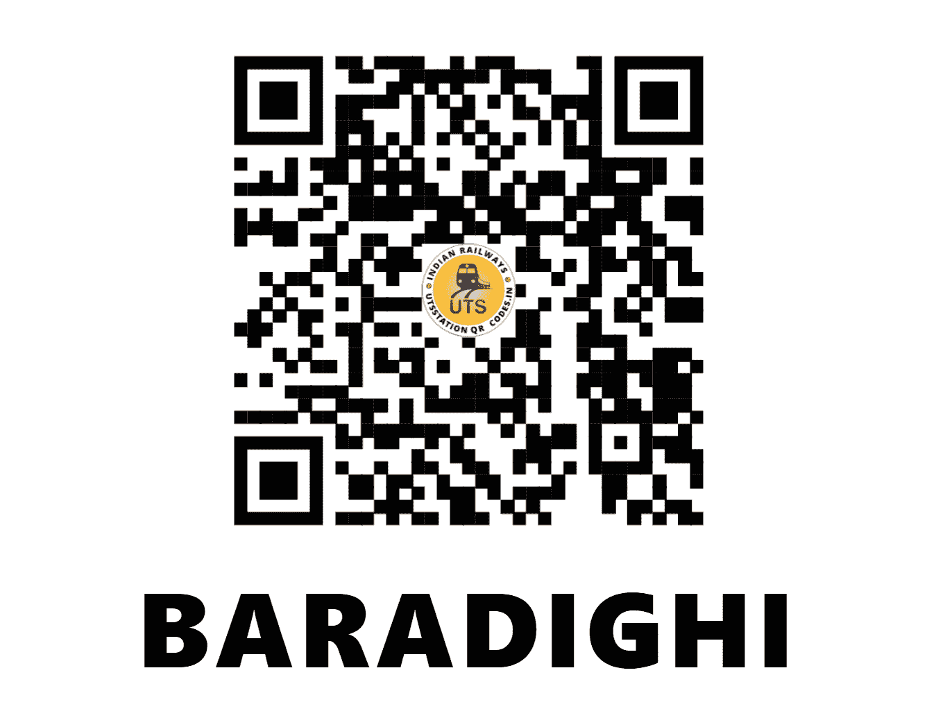 UTS QR Code for BARADIGHI - BDS - NF (WEST BENGAL)